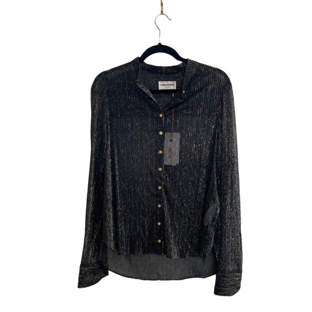Zadig & Voltaire Metallic Thread Top